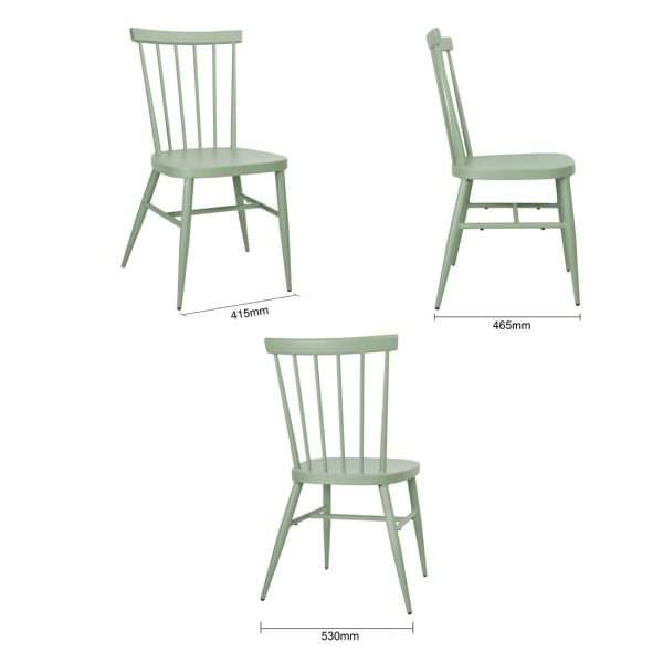 Bolero Windsor Aluminium Green Chairs (Pack of 4)