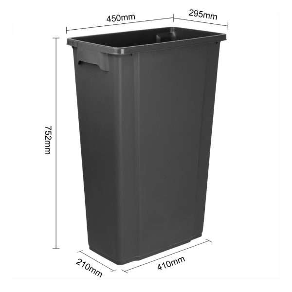Jantex Slim Bin 80Ltr Black