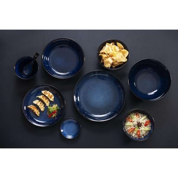 Olympia Luna Midnight Blue Coupe Plate 255mm (Pack of 4)
