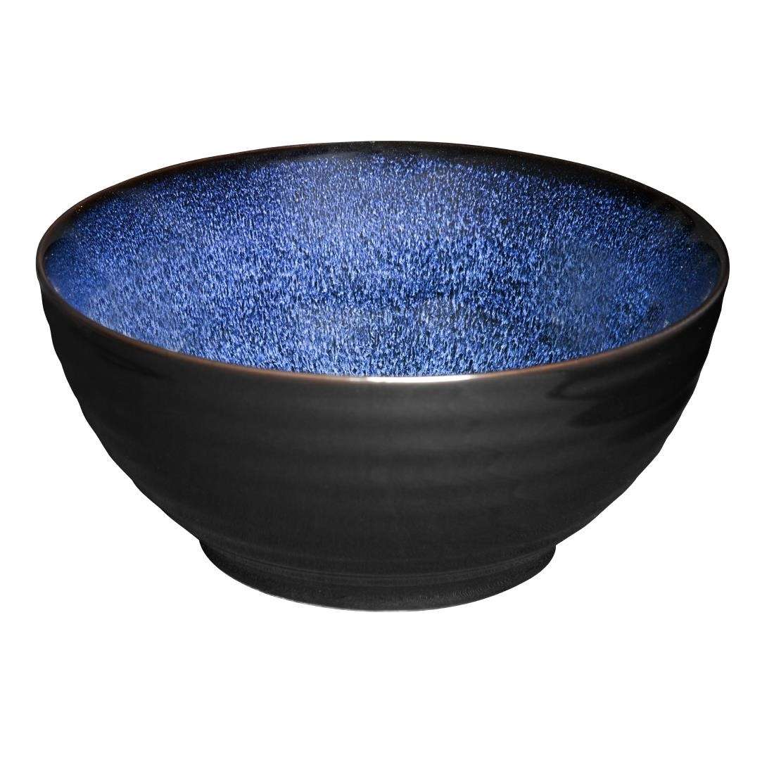 dz776_ctg1 Olympia Luna Midnight Blue Footed Bowls 205mm (Pack of 4)