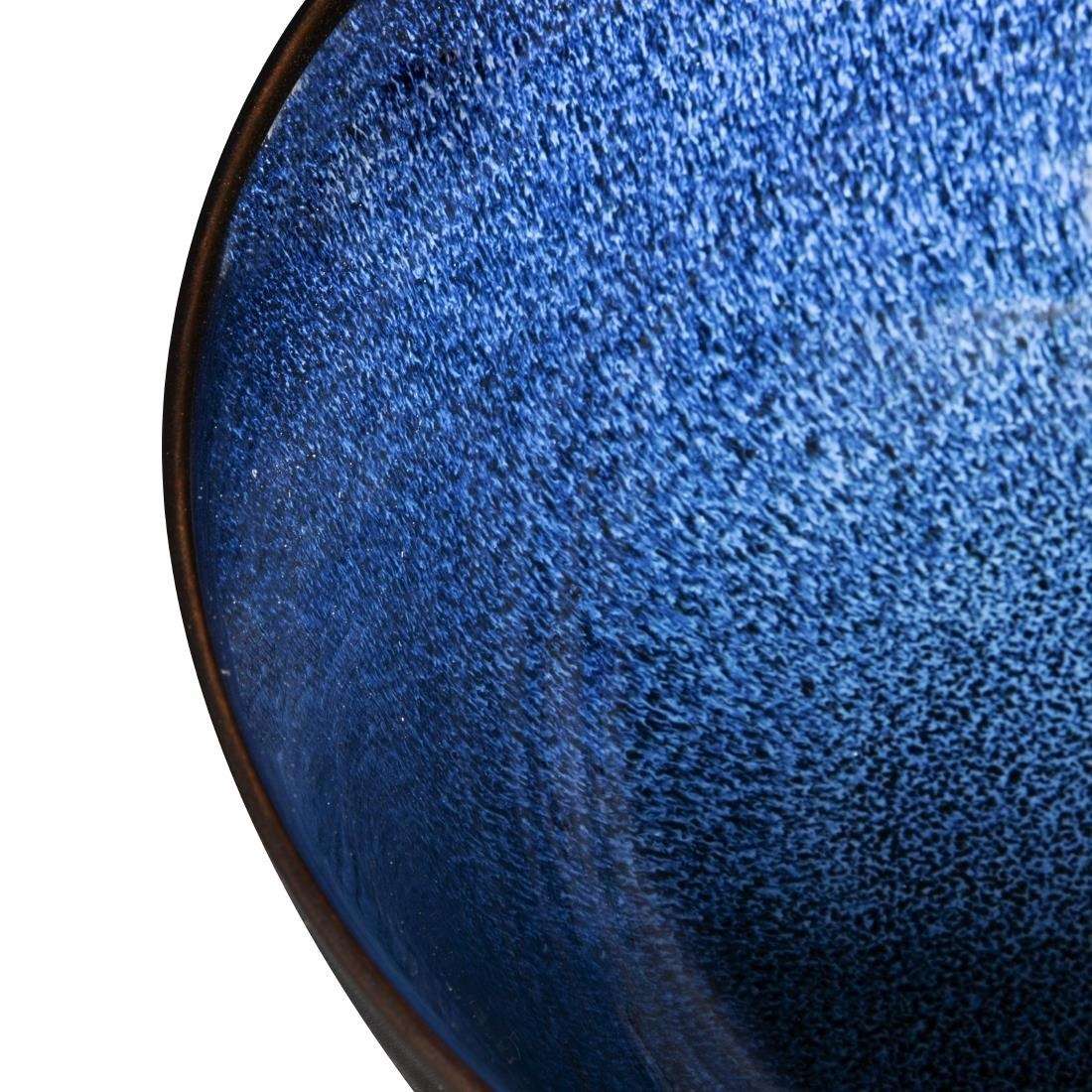 dz776_ctg4 Olympia Luna Midnight Blue Footed Bowls 205mm (Pack of 4)