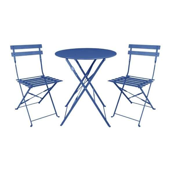 Bolero Perth Pavement Style Round Table Dark Navy
