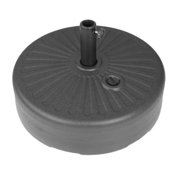 Bolero Black Plastic Parasol Base 40Ltr (filled)