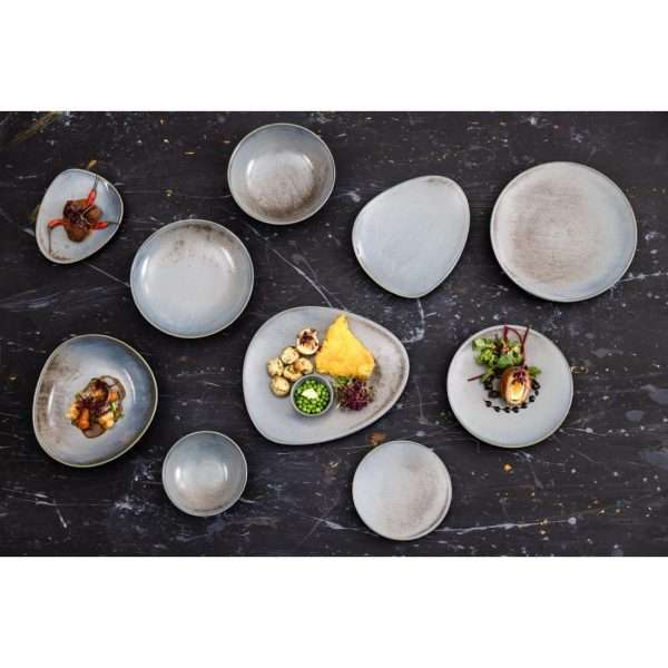 Olympia Ember Blue Triangle Plates 308mm (Pack of 4)