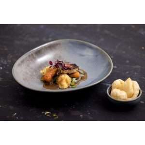 Olympia Ember Blue Triangle Bowls 245mm (Pack of 4)
