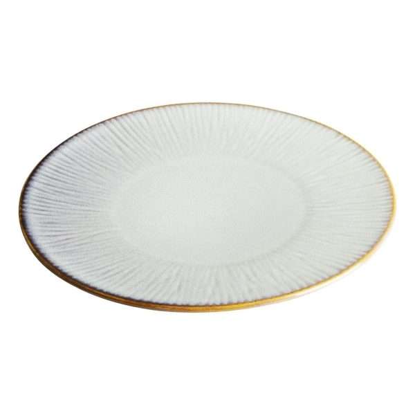 Olympia Drift Grey Embossed Coupe Plates 280mm (Pack of 4)