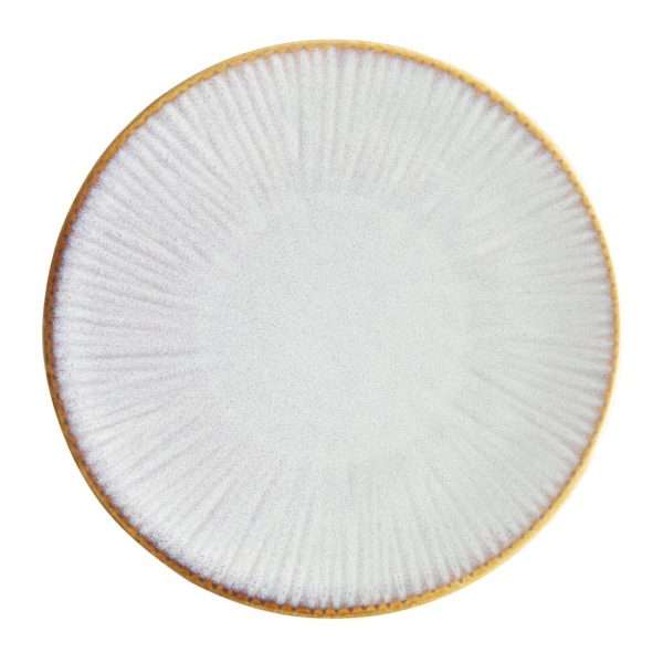 Olympia Drift Grey Embossed Coupe Plates 180mm (Pack of 6)