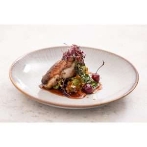 Olympia Drift Grey Embossed Coupe Low Bowls 260mm (Pack of 4)