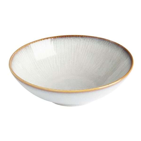 Olympia Drift Grey Embossed Coupe Bowls 205mm (Pack of 4)