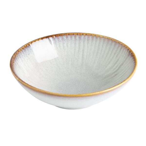 Olympia Drift Grey Embossed Coupe Bowls 155mm (Pack of 6)