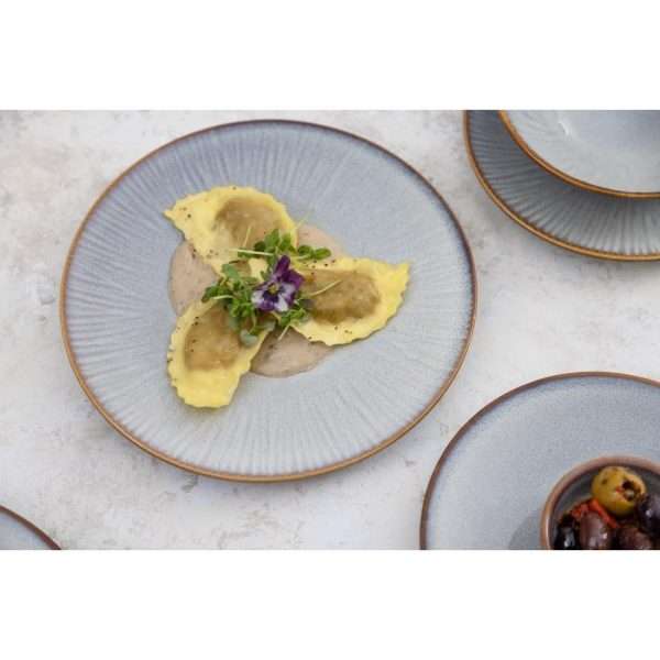 Olympia Drift Grey Embossed Coupe Bowls 155mm (Pack of 6)