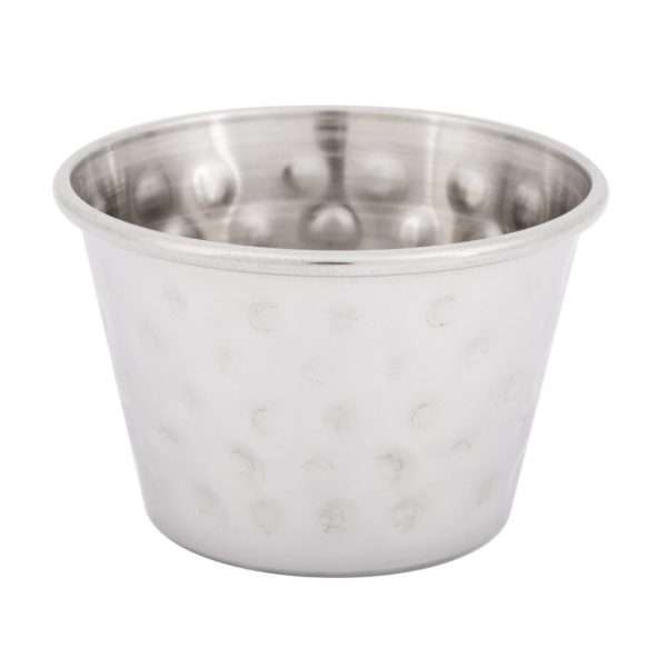 Olympia Hammered Stainless Steel Sauce Cups 70ml (Pack of 12)