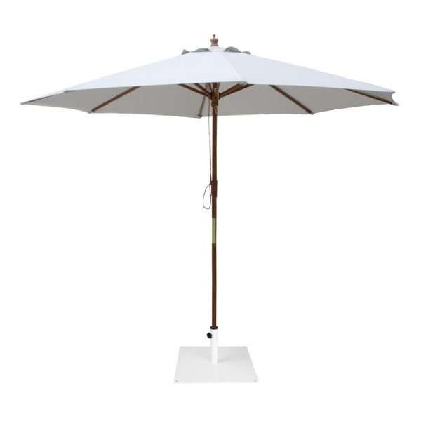 Bolero Flat Metal Parasol Base White – 18kg