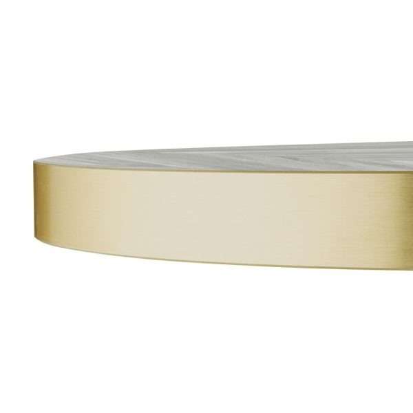Bolero Pre-Drilled Round Table Top Chevron Design 600mm