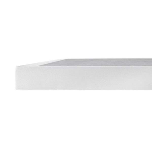 Bolero Light Grey Stone Effect Outdoor Tempered Glass Table Top White Trim 700mm