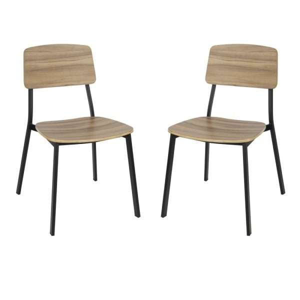 Bolero Beaufort Wooden Interior Dining Chairs (Pack of 2)
