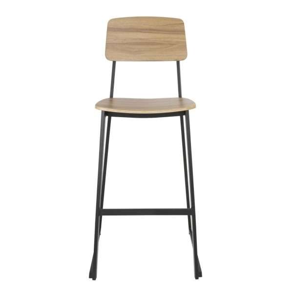 Bolero Beaufort Wooden Interior High Stools (Pack of 2)
