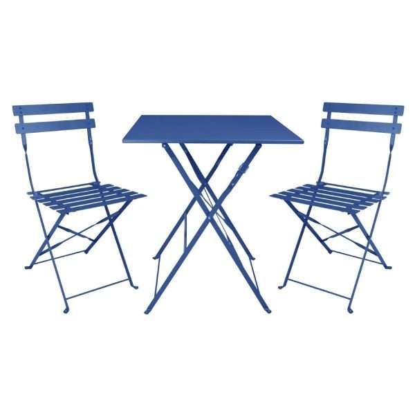 Bolero Perth Pavement Style Square Table Dark Navy