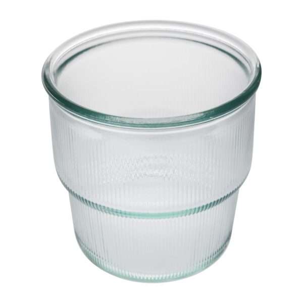 Olympia Recycled Glass Ribbed Stackable Tumblers 300ml (Pack of 6)