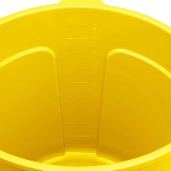 Jantex Yellow Graduated Bucket with Pouring Lip 10ltr
