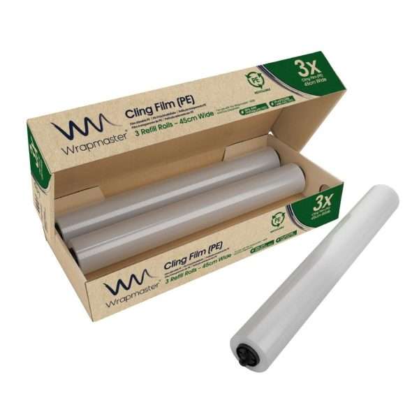 Wrapmaster PE Cling Film Refill for Wrapmaster 4500 450mm x 300m (Pack of 3)