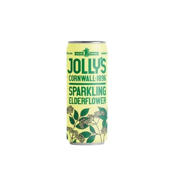 Jolly’s Cornish Sparkling Elderflower Cans 250ml (Pack of 24)