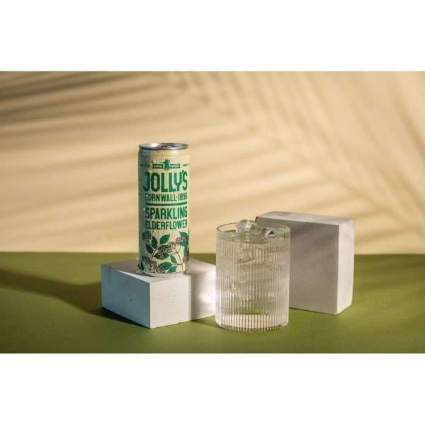 Jolly’s Cornish Sparkling Elderflower Cans 250ml (Pack of 24)