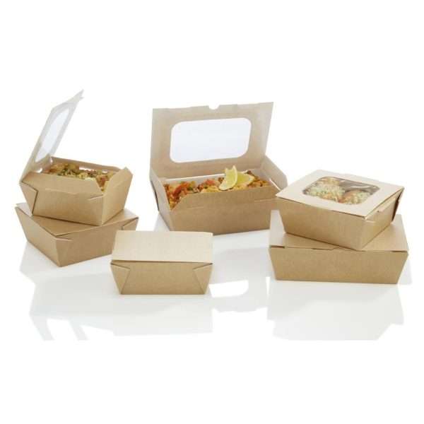Huhtamaki Taste Large Food to Go Box (with Window) (Pack of 180)