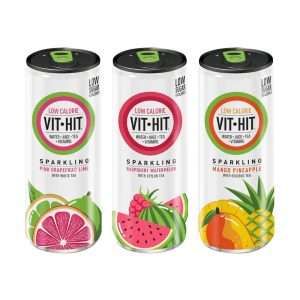 VITHIT Sparkling Mango & Pineapple Vitamin Water 330ml (Pack of 12)