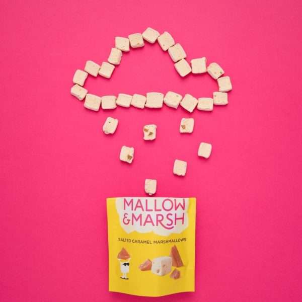 Mallow & Marsh Salted Caramel Marshmallow Pouches 100g (Pack of 6)