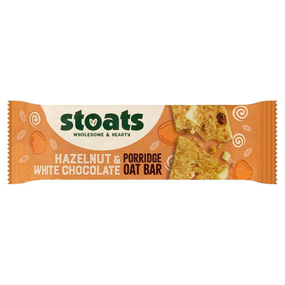 hs856_npi24 Stoats White Chocolate & Hazelnut Oat Bars 42g (Pack of 24)