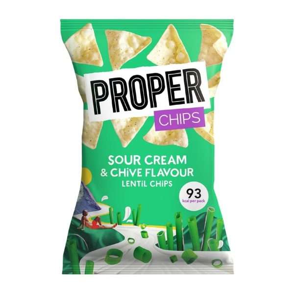 Properchips Impulse Sour Cream & Chive Lentil Chips 20g (Pack of 24)