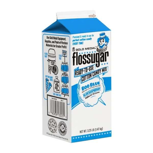Flossugar Blue Raspberry Ready to Use Cotton Candy Mix 1.47kg