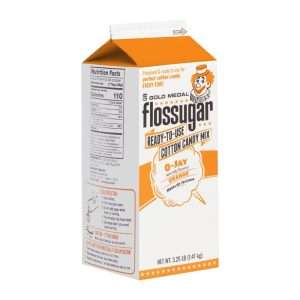 Flossugar Orange Ready to Use Cotton Candy Mix 1.47kg
