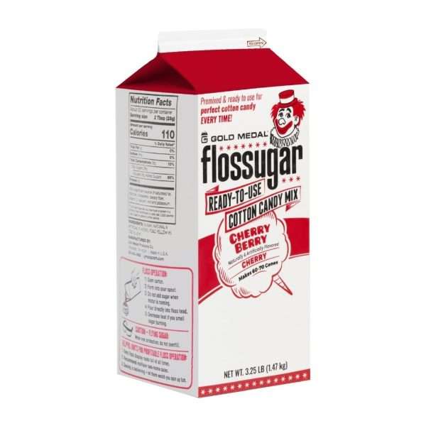 Flossugar Cherry Ready to Use Cotton Candy Mix 1.47kg