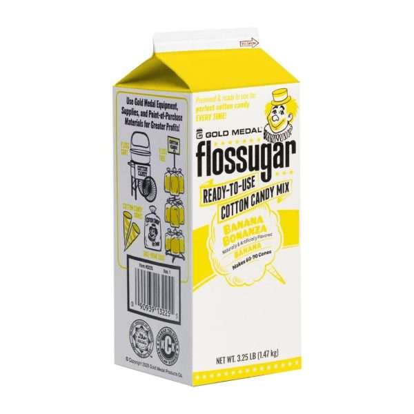 Flossugar Banana Ready to Use Cotton Candy Mix 1.47kg