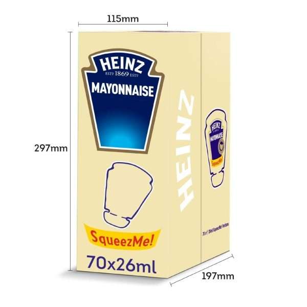 Heinz Mayonnaise SqueezMe! Sachets 26ml (Pack of 70)