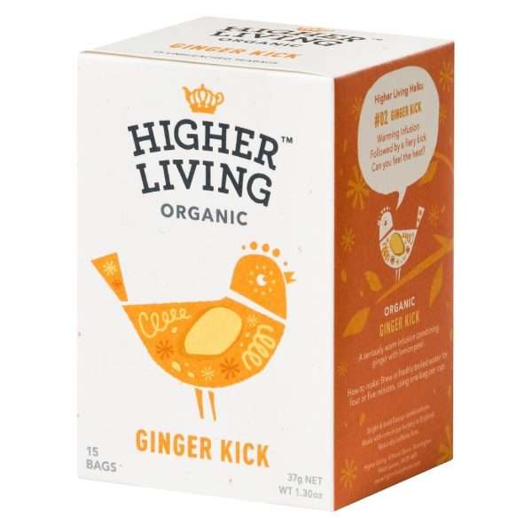 Higher Living Ginger Kick Organic Teabags (Pack of 60)