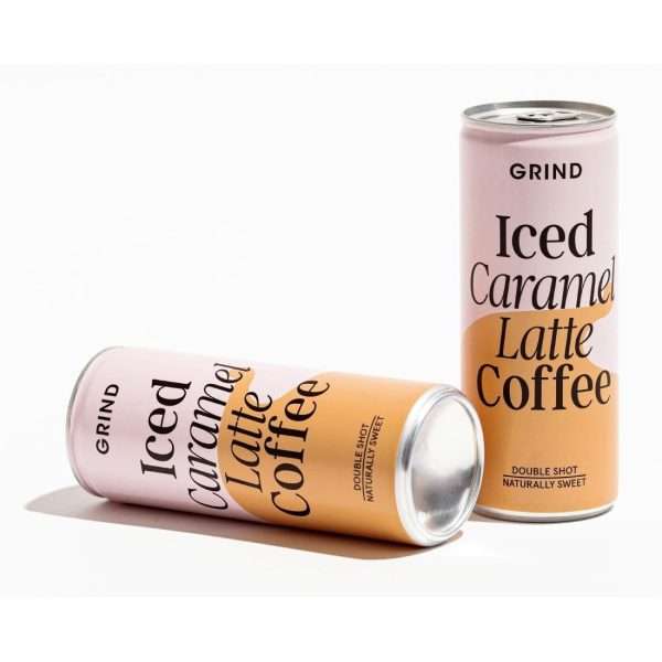Grind Iced Caramel Latte Coffee Cans 250ml (Pack of 12)