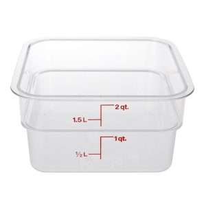 Cambro Square Polycarbonate Food Storage Container 1.9 Ltr