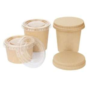 Fiesta Recyclable Paper Lids for Portion Pots (Pack of 1000)