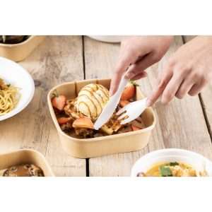 Fiesta Compostable Paper Forks 155mm (Pack of 100)