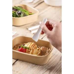 Fiesta Compostable Paper Ice Cream Spoons 95mm (Pack of 100)