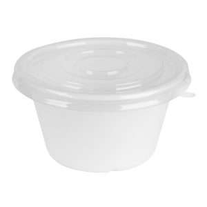 Fiesta Recyclable PET Lids for 400/500ml Bowl Bases (Pack of 50)