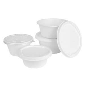 Fiesta Recyclable PET Lids for 400/500ml Bowl Bases (Pack of 50)
