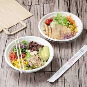 Fiesta Compostable Bagasse Poke Bowl Bases 32oz (Pack of 50)