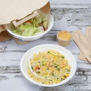 Fiesta Recyclable PET Lids for Poke Bowl Bases 24/32oz (Pack of 50)