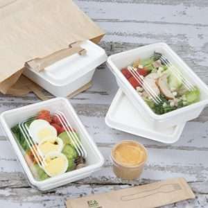 Fiesta Compostable Bagasse Food Container Bases 800ml (Pack of 100)
