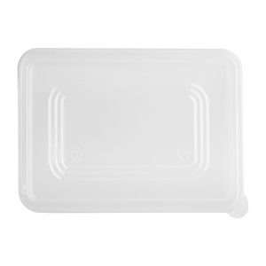 Fiesta Recyclable PET Lids for Bagasse Container Bases (Pack of 100)