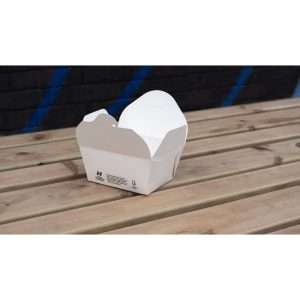 Notpla Small Takeaway Boxes White 800ml (Pack of 500)